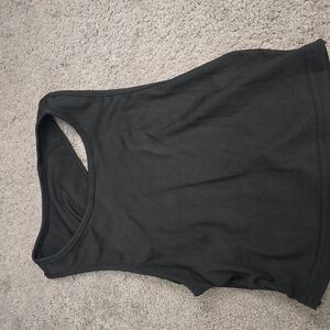 Black Ribbed Women's Tank Top